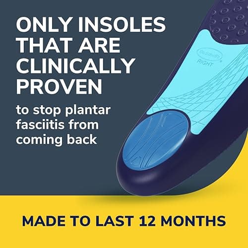 Dr. Scholl’s Plantar Fasciitis Relief Orthotic Insoles for Men - The Only Proven Insole to Stop Plantar Fasciitis from Coming Back, Immediately Relieves Pain, Heel Spurs, Arch Support Inserts