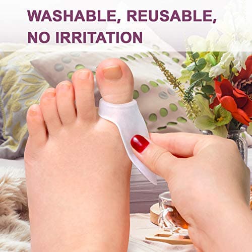 Promifun Gel Bunion Protector Shield, 10 Pack of Bunion Pads and Cushions, Bunion Guard for Big Toe, Relieve Foot Pain from Friction, Rubbing and Pressure - Clear