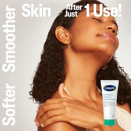 Cetaphil Exfoliating Rough & Bumpy Cream, Lightweight Cream for All Skin Types, 8 oz Tube, 20% Urea, Gently Exfoliates, Refines Skin Texture, Dermatologist Recommended Brand