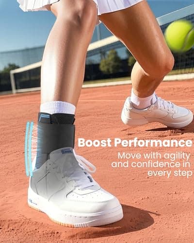 Ankle Brace for Women Men - Ankle Support Brace for Sprained Ankle, Ankle Stabilizer for Achilles, Tendon, Sprain, Injury Recovery, Lace up Ankle wrap for Running, Basketball, Volleyball (Upgrade Ankle Brace, Medium)