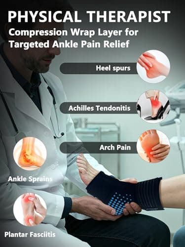 onlyfacap Adjustable Ankle Ice Pack Wrap, Reusable Hot & Cold Therapy Gel Foot Ice Pack for Swelling, Sprains and Plantar Fasciitis Relief, Flexible Achilles Tendonitis Support for Men & Women