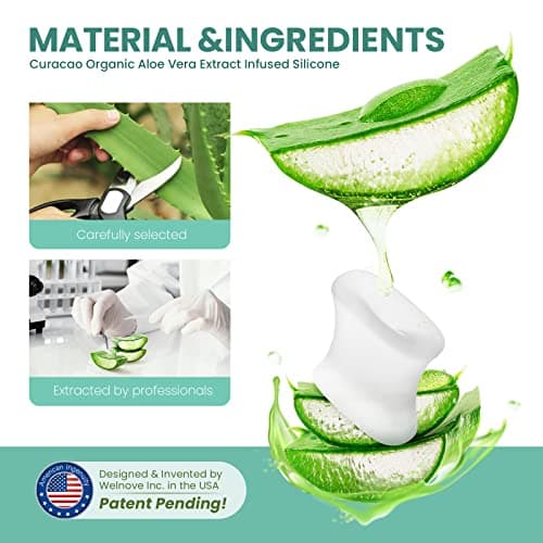 Welnove 12-Pack Gel Toe Separators – Bunion Pads – Toe Spacers for Straightening Overlapping Toes for Men and Women - Transparent