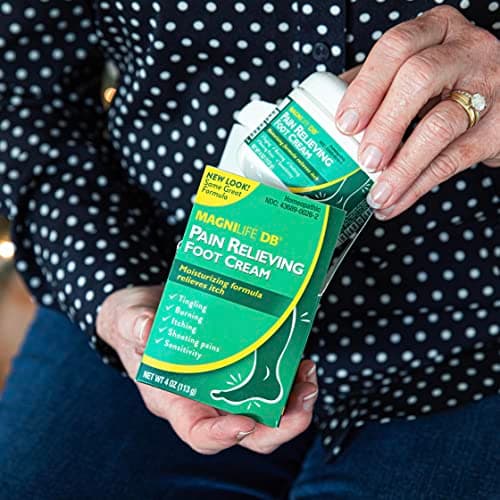 MagniLife DB Pain Relieving Foot Cream, 4 Oz Jar, Calming Relief for Burning, Tingling, Shooting & Stabbing in Feet & Legs, Moisturizing & Hydrating Foot Cream Suitable for Diabetic & Sensitive Skin