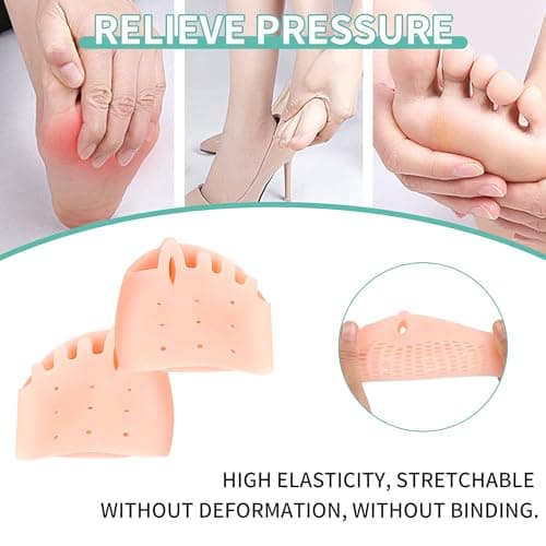 SooGree 3 Pairs Metatarsal Gel Pads Ball of Foot Cushions Toe Separator Toe Spacers Big Toe Straighteners Bunion Corrector Cushion Mortons Neuroma Calluses Diabetic Feet Hammer Toe Blisters