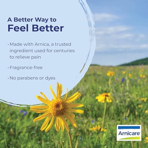 Boiron Arnicare Cream for Relief for Joint Pain, Muscle Pain, Muscle Soreness, and Swelling from Bruises or Injury - Fast Absorbing and Fragrance-Free - 1.3 oz