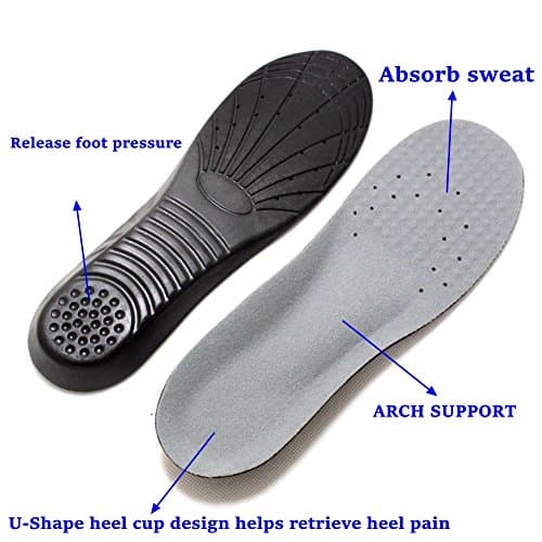 Shoe Insoles, Memory Foam Insoles, Providing Excellent Shock Absorption and Cushioning for Feet Relief, Comfortable Insoles for Men and Women for Everyday Use, M（US M: 6.5-9/W: 7.5-10）