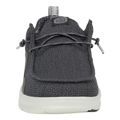 HEYDUDE Wally Hey2O Mesh Black/Monument Grey Size 10, Men’s Shoes, Men's Slip-on Loafers, Comfortable & Light-Weight