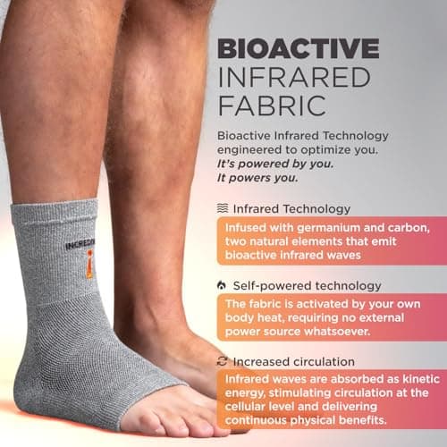 Incrediwear Ankle Sleeve – Ankle Brace for Joint Pain Relief, Sprained Ankle Support, Arthritis, Inflammation Relief, and Circulation for Women and Men (Grey, Small/Medium)