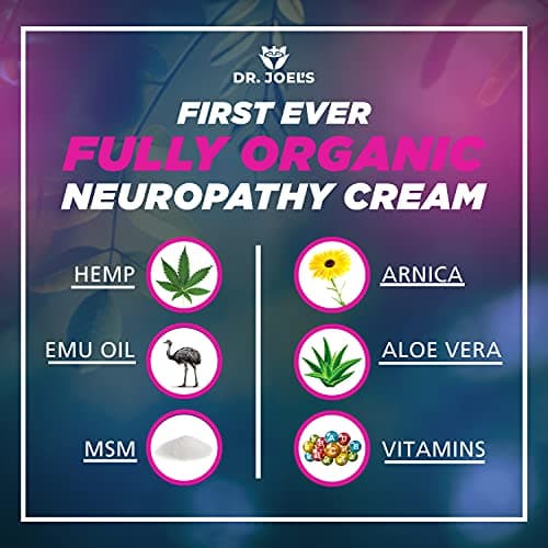 Dr. JOEL'S Neuropathy Nerve Relief Cream - Organic Neuropathy Support Cream for Feet, Hands, Legs and Toes - 4 OZ Value Pack- Made in USA