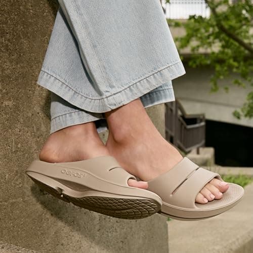 OOFOS OOahh Recovery Slide, Nomad - Women’s Size 8, Men’s Size 6