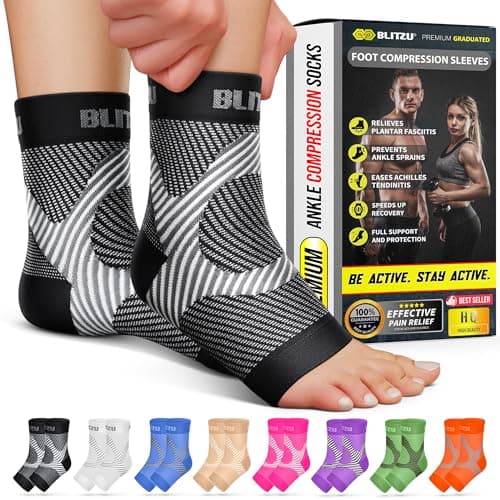 Test BLITZU Compression Socks Plantar Fasciitis 2024