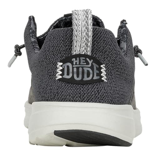 HEYDUDE Wally Hey2O Mesh Black/Monument Grey Size 10, Men’s Shoes, Men's Slip-on Loafers, Comfortable & Light-Weight