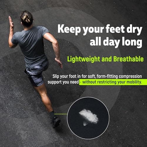 Ankle Compression Sleeve for Women & Men (Pair) – Ankle Brace for Sprain, Swelling, Achilles Tendon – Ankle Support Open Toe Plantar Fasciitis Socks for Foot Arch Support & Pain Relief