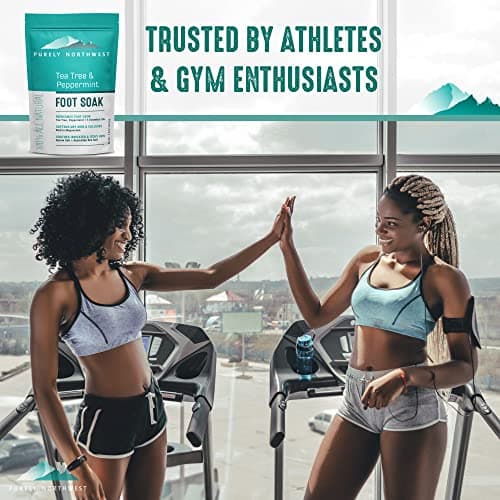 Purely Northwest-Tea Tree, Peppermint, MSM & Epsom Salt Foot Soak-for Stubborn Foot Odor, Burning & Itching associated with Athletes Foot- Softens Dry Skin & Calloused Heels-1 Pound