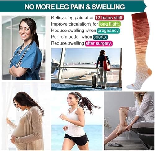 LEVSOX Compression Socks Women and Men, 20-30mmHg, Best for Nurses, Travel, Pregnancy