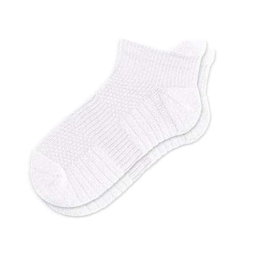 Viasox Ankle Compression Socks for Women & Men, 14 mmHg Support Improves Circulation, Extra Cushioned (US, Alpha, Medium, Regular, Regular, White)