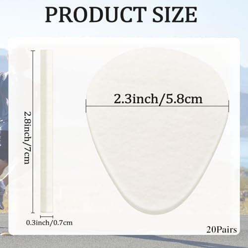 Syhood 40 Pcs Metatarsal Pads for Men Women 1/4 Inch Thick, Ball of Foot Pain Relief Cushions, Forefoot and Sole Support, Felt Metatarsal Foot Pads, Pain Relief Forefoot Support Inserts(White)