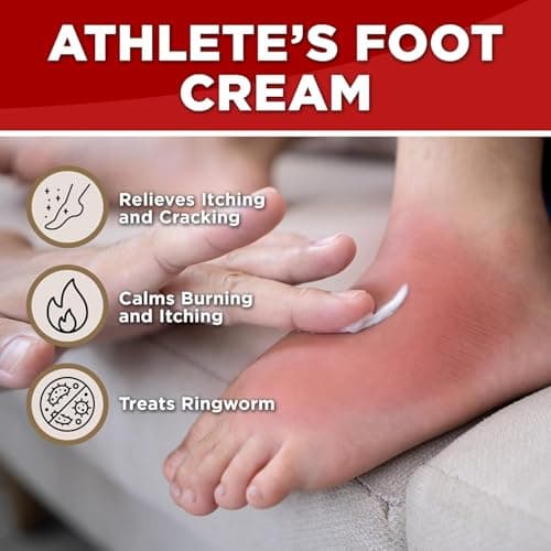 Globe Clotrimazole Antifungal Cream 1% USP, 4 oz (2 Pack), Anti Fungal Treatment, Relieves Itching, Burning, Cracking and Scaling Associated Athletes Foot, Jock Itch, Ringworm and More. (Total 8 oz)