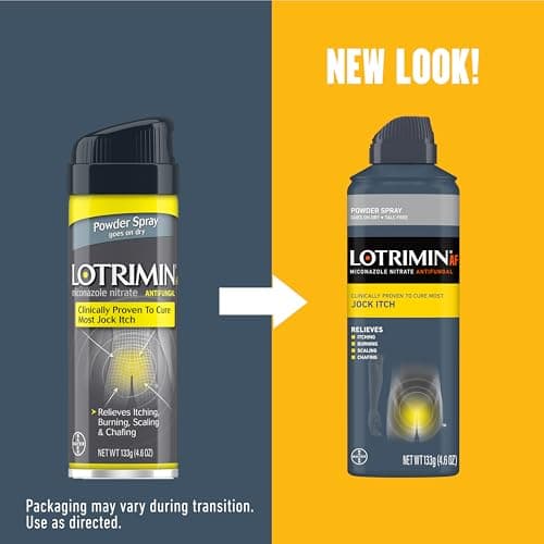 Lotrimin AF Jock Itch Powder Spray, Miconazole Nitrate 2% - Treatment of Most Itch, 4.6 Ounces (133 Grams) Spray Can (Pack 3)