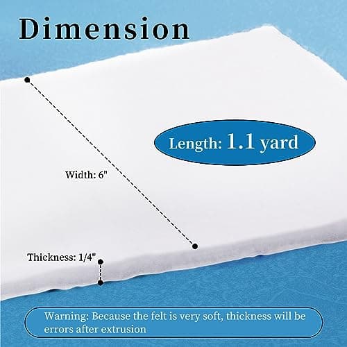 Pllieay Felt Rolls with Adhesive Backing, Orthopedic Felt Roll 1/4" Thick 6" x1.1yd Quality Rayon Blend for Provide Cushioning and Support in Pain Foot
