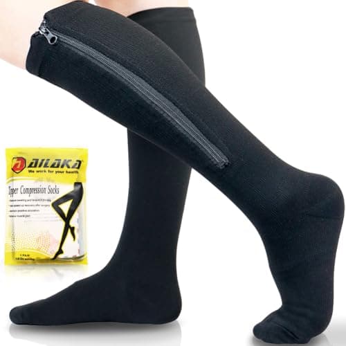 Ailaka Zipper Compression Socks Review – 15-20 mmHg Tested
