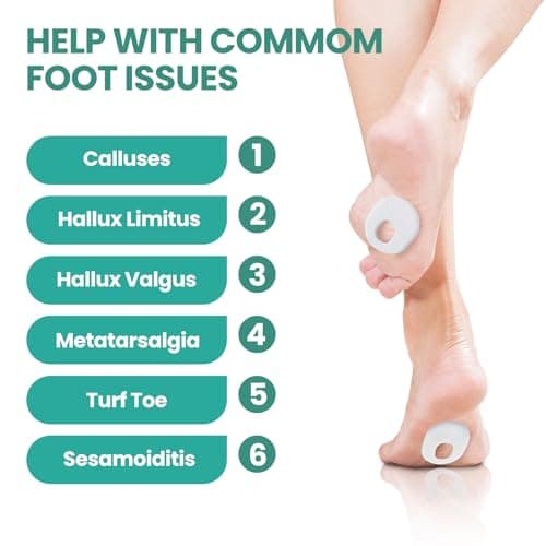 Welnove 42Pcs Callus Pad with Water-Resistant Self-Stick Adhesive, Protects Foot, Heel and Toes from Rubbing and Friction,Oval Shape Design,Reduce Pressure and Friction from Shoes Rubbing-White