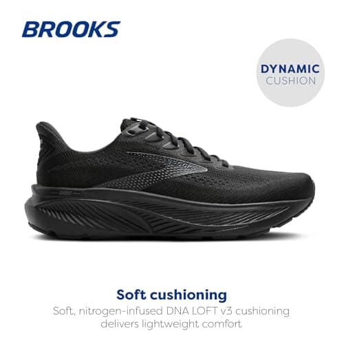 Brooks Men’s Ghost 17 Neutral Running Shoe - Black/Black/Ebony - 11 Medium