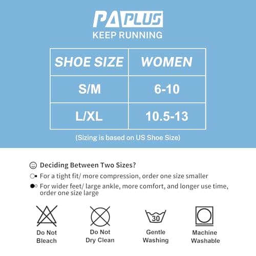 PAPLUS Compression Running Socks Women (6 Pairs), Ankle Athletic Socks Low Cut with Arch Support