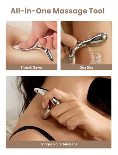 lifechill Trigger Point Massage Tool for Deep Tissue Massage & Gua Sha, HSA Muscle Scraper Tool for Full Body Pain Relief, FSA Eligible Items Thumb Saver Acupressure Tool, Mothers Day Gifts for Women