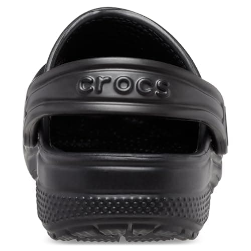 Crocs Unisex-Child Classic Clogs, Black, 4 Big Kid