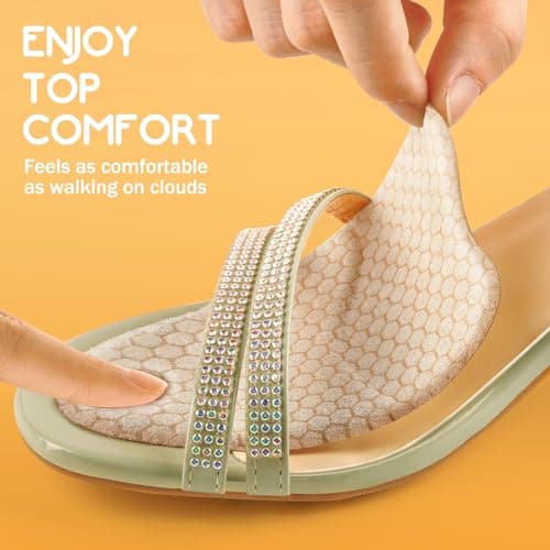 ZAIWOO Metatarsal Pads, Ball of Foot Cushions for Women, Heel Inserts, Anti-Slip Comfort Pads for High Heels, Invisible Design (2 Pairs)