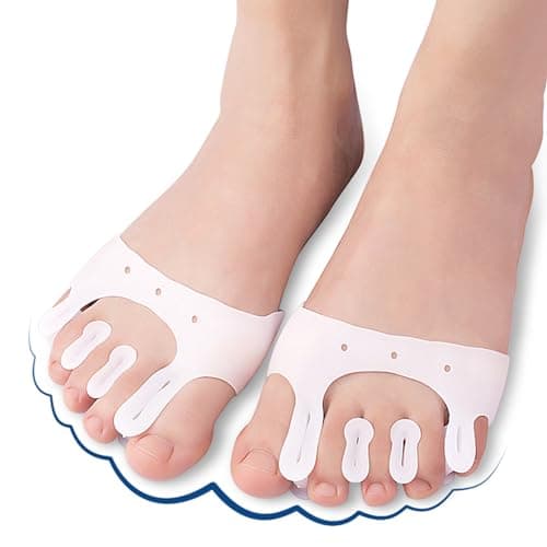 Toe Separator Toe Spacers Toe Straighteners Metatarsal Pad Bunion Pads Hammer Toe Spacers Correct Toes Forefoot Pad Relieve Foot Pain 2 Pairs
