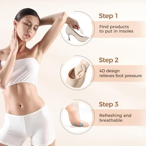 2026 Upgrade Metatarsal Pads Women, Heel Inserts for Women, Ball of Foot Cushions for Women and Men, Relief and Comfort One Size Fits Shoe Inserts (Begie, 3 Pairs)