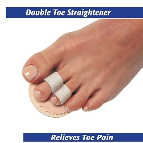 Pedifix Double-Toe Straightener – Gentle Toe Alignment Support for Hammer Toes, Crooked or Overlapping Toes – One Size Fits Most