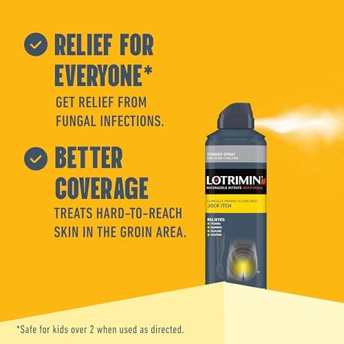Lotrimin AF Jock Itch Powder Spray, Miconazole Nitrate 2% - Treatment of Most Itch, 4.6 Ounces (133 Grams) Spray Can (Pack 3)