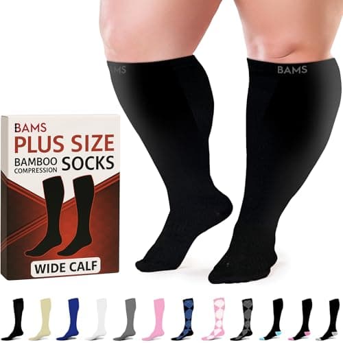 BAMS Plus Size Compression Socks Wide Calf Review – XXL/XXXL Fit Tested