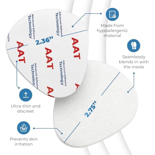 Metatarsal Pads for Women and Men - 12 Piece, 1/4'' Thick, Ball of Foot Cushions, All Day Pain Relief and Comfort - Forefoot Pads, for Metatarsalgia, Mortons Neuroma