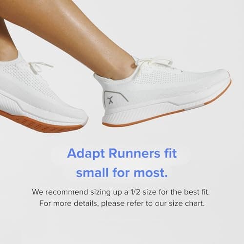 Flux Footwear Men’s and Women’s Adapt Runner Wide Toe-Box Natural Movement Shoes with Breathable Knit Upper & UltraFlex Midsole Lightweight Shoes for Running, Walking & Everyday Wear - White/Gum