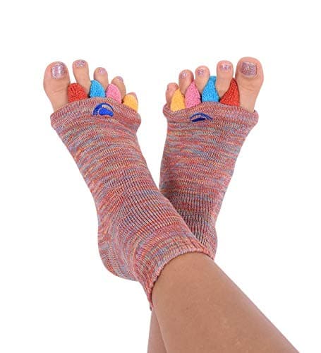 My Happy Feet Foot Alignment Socks with Toe Separators for Men or Women | Multicolor