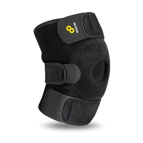 Bracoo Knee Support Brace for Men Women, Adjustable Compression Sleeve Wrap Patellar Pad Tendon - Arthritis Pain, meniscus tear, Injury Recovery, Running, Workout, KS10
