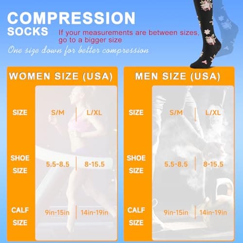 bropite Compression Socks for Women & Men Circulation-Support Knee High Socks 20-30 mmhg-Best for Running,Medical,Nurse,Travel