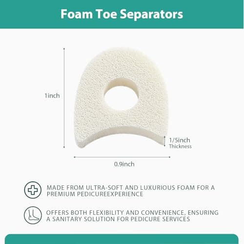 Welnove Foam Toe Separators - 40 Pack Toe Spacers for Corn, Blister, and Hammer Toe Relief - Breathable, Adhesive Options for Pain from Bunions, and Toe Overlap, Toe Spacers for Men