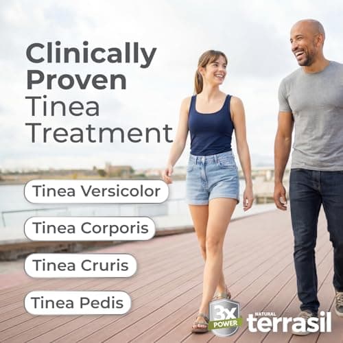 terrasil Tinea Versicolor Treatment Cream + Tinea Soap 2-Product Kit Made in the USA, Clinically Proven 1% Clotrimazole. Antifungal Treats Most Ringworm & Fungal Infections. (.5oz Tube + 75g soap)
