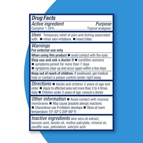 Blue Star Anti-Itch Medicated Ointment, Fast-Acting Relief for Dry, Itchy Skin, Rashes, Ringworm, Dry Cracked Heels & More, Hydrocortisone-Free & Steroid-Free, 2 OZ