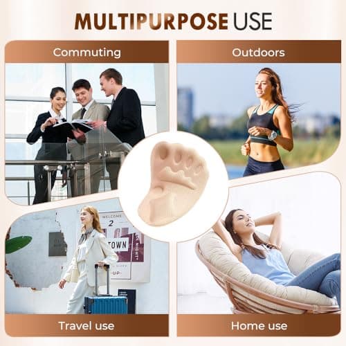 2025 Upgraded Metatarsal Pads Women, Shoe Inserts for Women, Ball of Foot Cushions Relief and Comfort, One Size Fits Any (Beige, 3 Pairs)