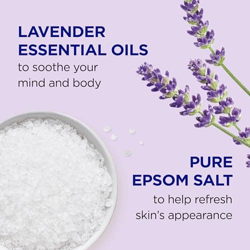 Dr Teal's Foaming Bath with Pure Epsom Salt, Soothe & Sleep with Lavender, 34 fl oz (Pack of 4)
