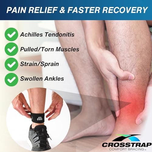 CROSSTRAP Ankle Brace for Women & Men, Achilles Tendonitis Brace, Ankle Tendonitis Relief, Ankle Support (Small)