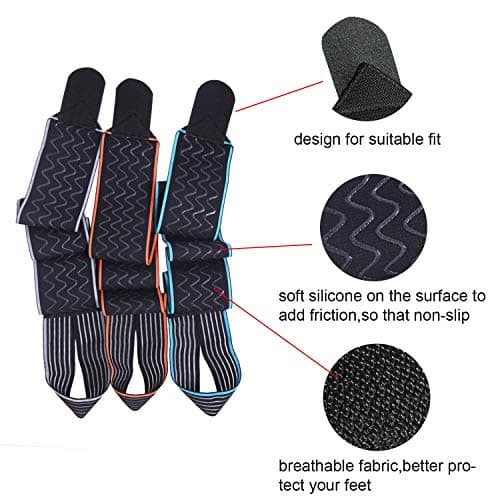 Candy Li Ankle Brace for Sprained Ankle, Ankle Support for Women & Men, Adjustable Compression Wrap Breathable Nylon Super Elastic & Comfortable for Sports– Blue