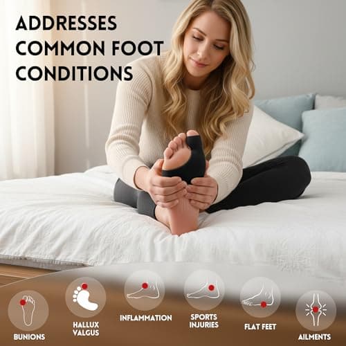 CHJOD 2 PCS Bunion Corrector for Women & Men - Big Toe Straightener with Splint & Pads,Breathable & Comfortable Big Toe Alignment Splint,Bunion Pain Relief Socks for Day/Night Support
