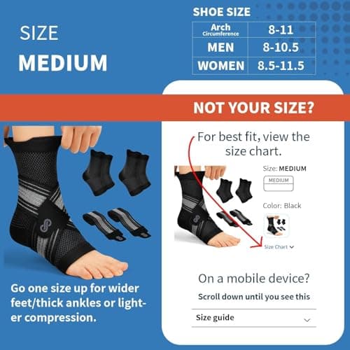 PAPLUS 2 Pairs Ankle Braces for Men & Women Plantar Fasciitis Relief- Adjustable Ankle Support for Foot Pain, Achilles Tendonitis Brace - with Removable Strap for Swelling Black